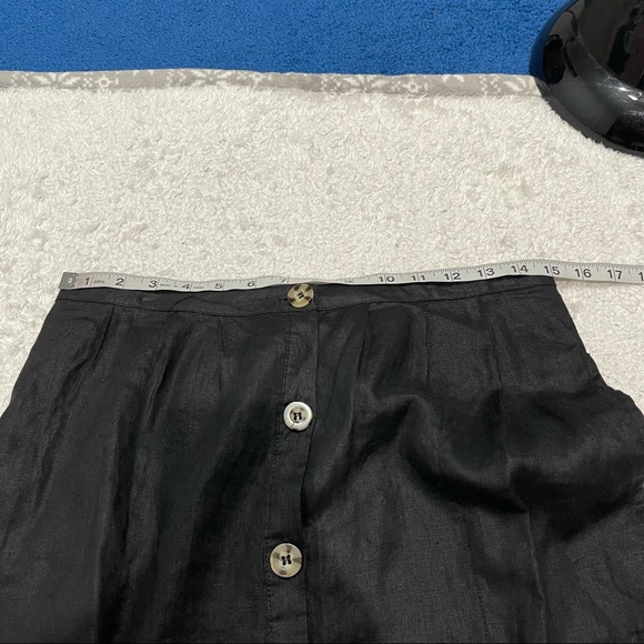 Rhythm Amalfi Washed Black Button-Up Midi Skirt - Picture 10 of 12